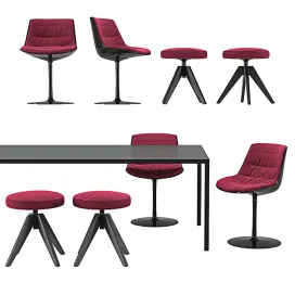 MDF Italia Flow Chairs Tense Table